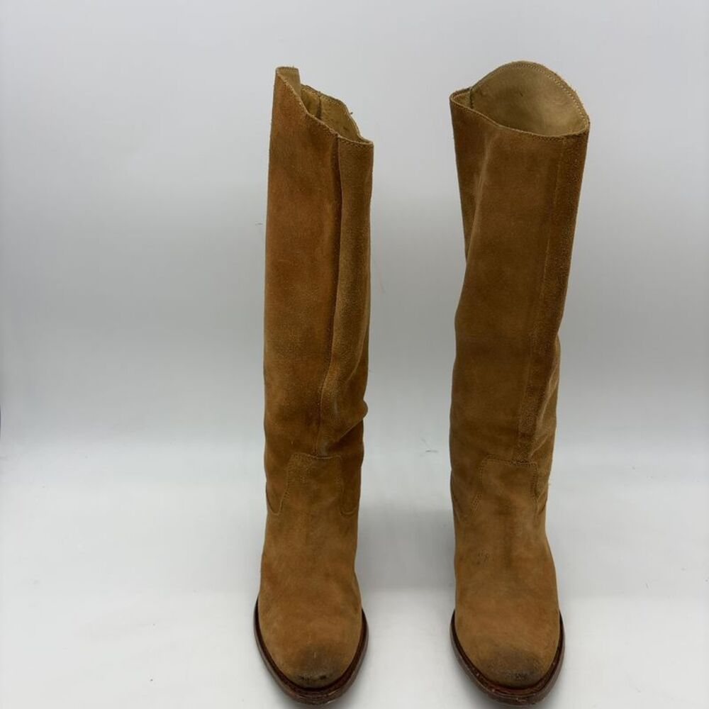 Frye Tall Suede Boots in Tan